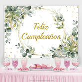 Glitzernder Feliz Cumpleanos Blatt Happy Birthday Hintergrund